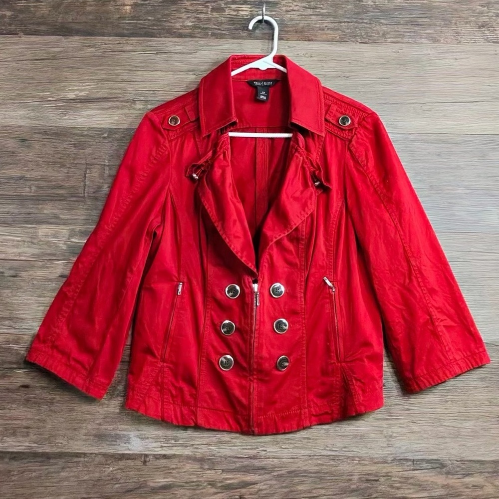 Red Double-Breasted Women's Jacket by White House Black Market